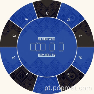 Mesa de borracha redonda Backed Poker Gambling Tat